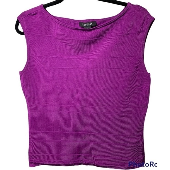 Whbm Rayon Paneled Sleeveless Tank Top - Picture 1 of 6